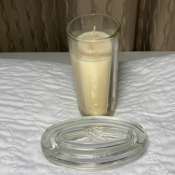 Colonial Candle Brand New 8 Oz Oval Glass Jar/Lid Ivory Classic Double (2) Wick - Picture 7 of 8